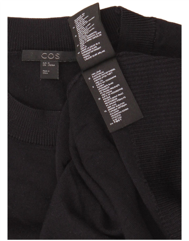 Cos Damska sukienka sweterkowa UK 14 Średni granatowy wełniany