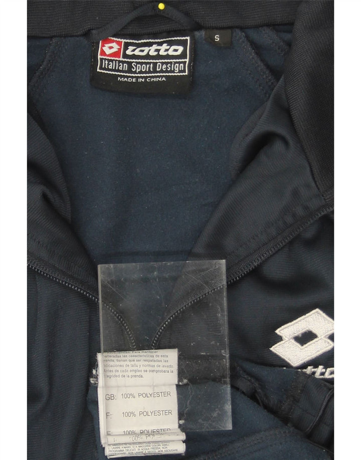 LOTTO Mens Tracksuit Top Jacket Small Navy Blue Polyester Vintage Lotto and Second-Hand Lotto from Messina Hembry 