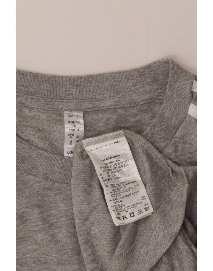 Koszulka męska Adidas XL szara, bawełna