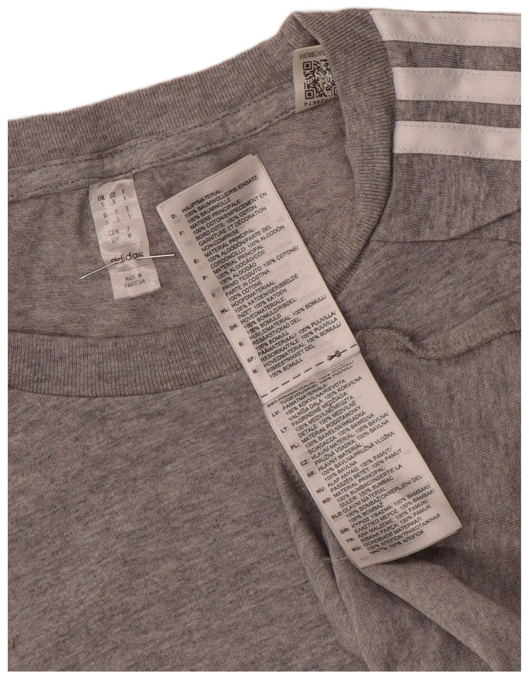 Adidas Męska Koszulka Top Mała Szara Nakrapiana Bawełna