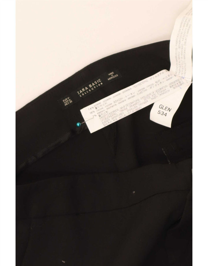 Damskie spodnie garniturowe Zara, średnie W28 L26, czarne, poliestrowe
