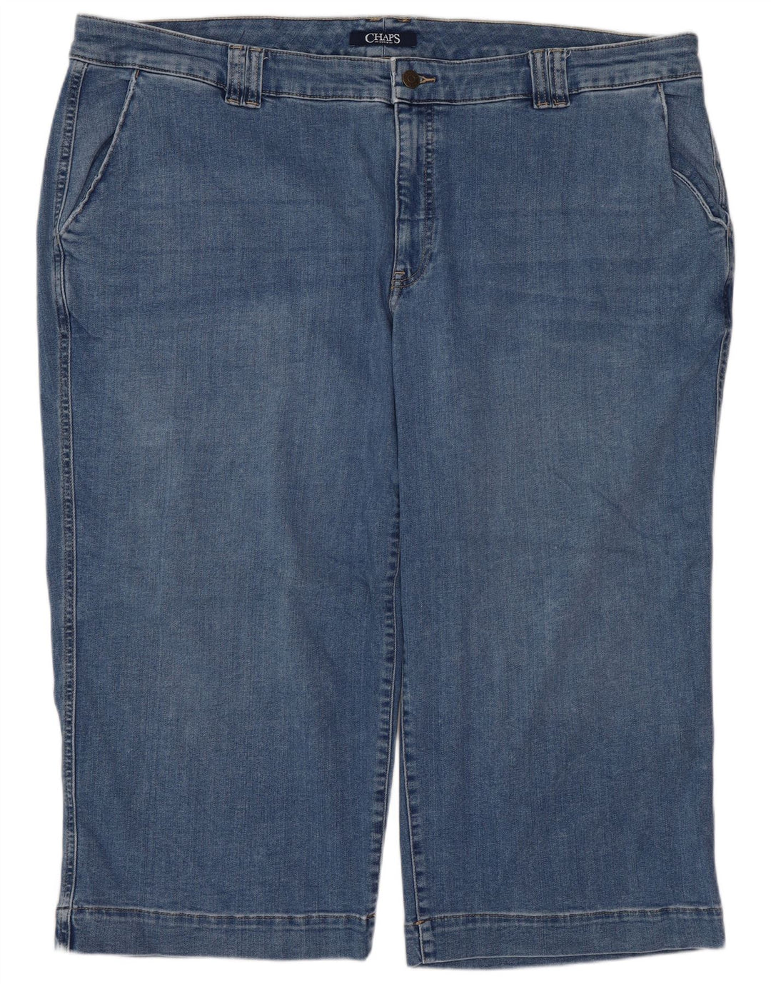 Damskie dżinsy Capri Chaps US 22 3XL W44 L21 Niebieska bawełna