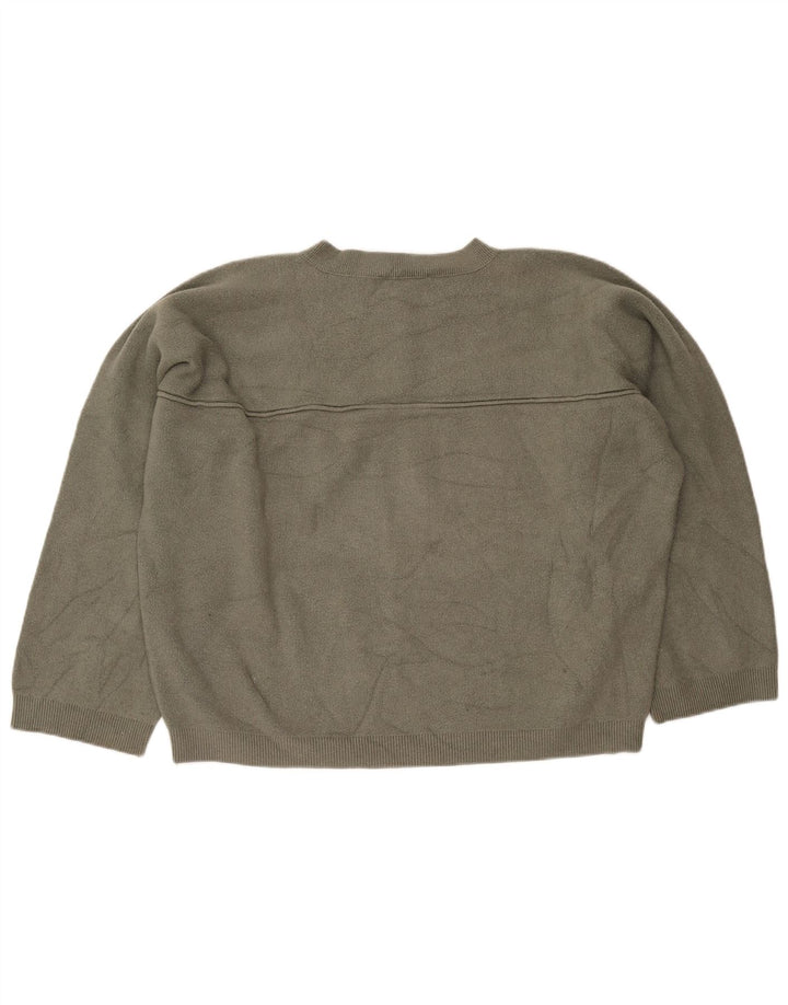 Damski sweter oversize zapinany na guziki Zara UK 16, duża wiskoza khaki