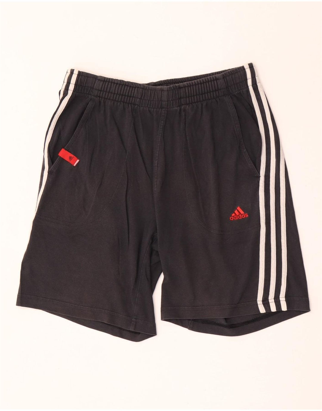 Męskie spodenki sportowe Adidas, średnie czarne, bawełniane