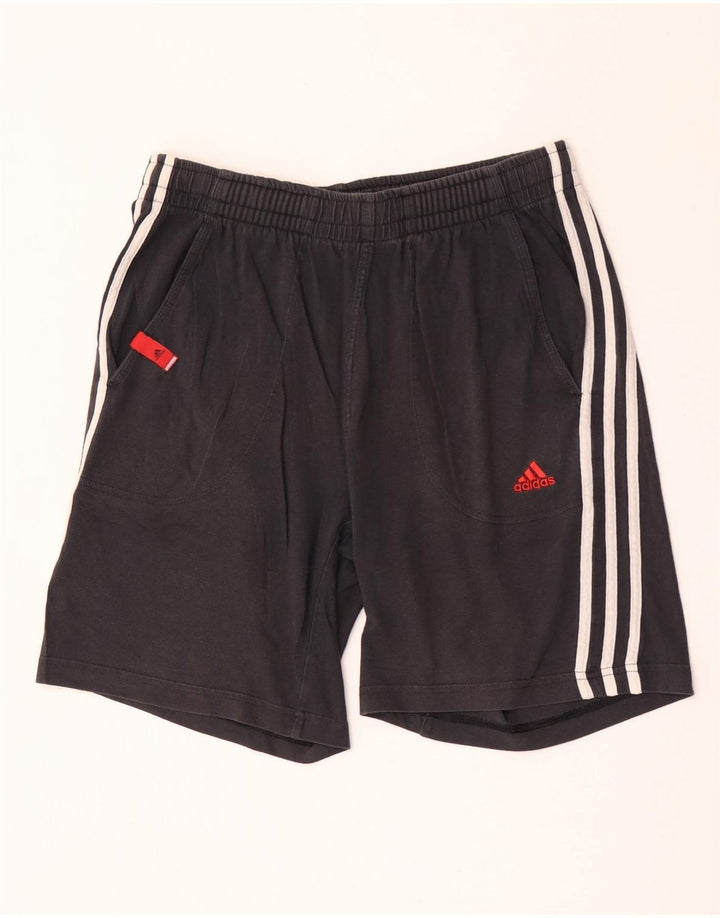 Męskie spodenki sportowe Adidas, średnie czarne, bawełniane