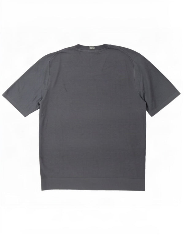 Cos Męski t-shirt o regularnym kroju, średni niebieski jedwab