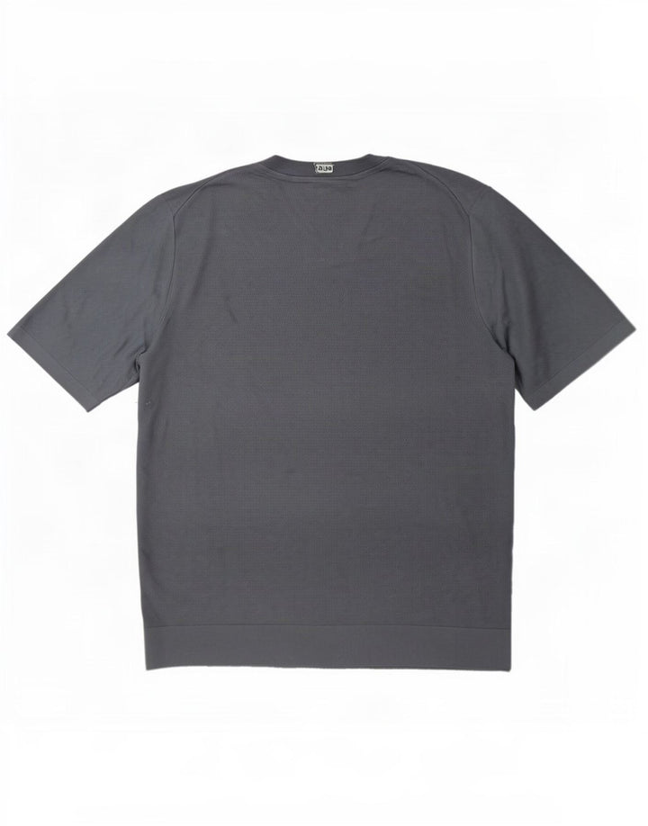 Cos Męski t-shirt o regularnym kroju, średni niebieski jedwab