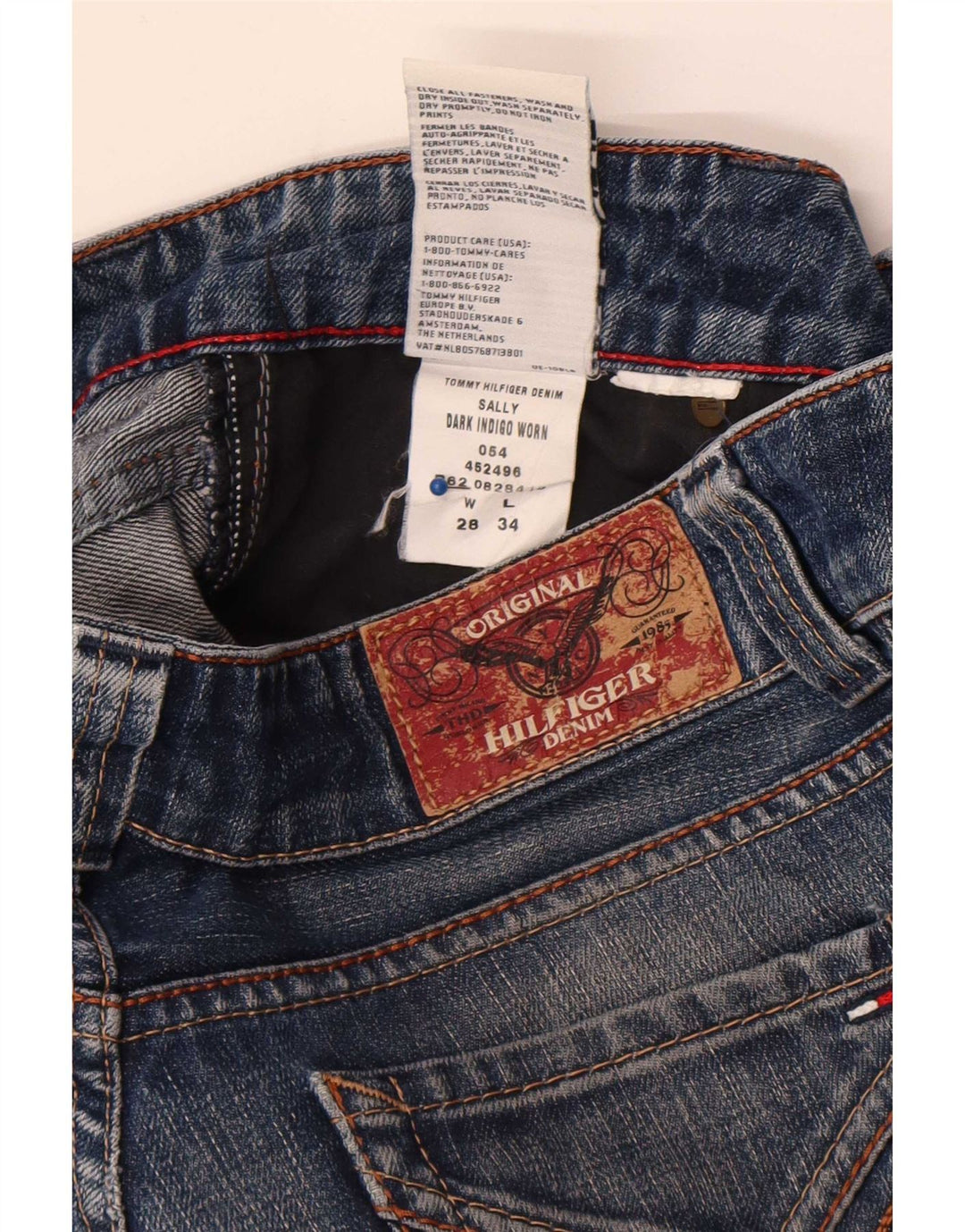 Damskie jeansy Bootcut Tommy Hilfiger W28 L34 Niebieska bawełna