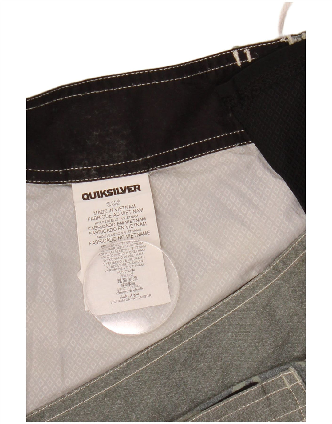 Męskie spodenki kąpielowe Quiksilver, duży, szary, kwiatowy poliester