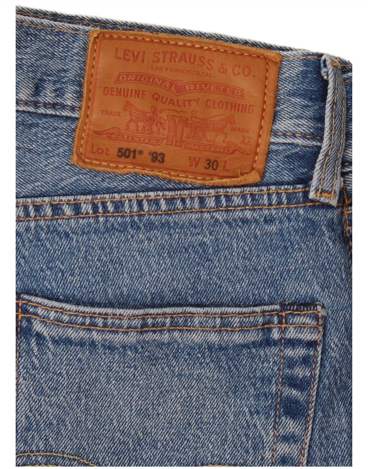 Męskie spodenki jeansowe Levi's 501 W30 Średnioniebieskie, bawełniane