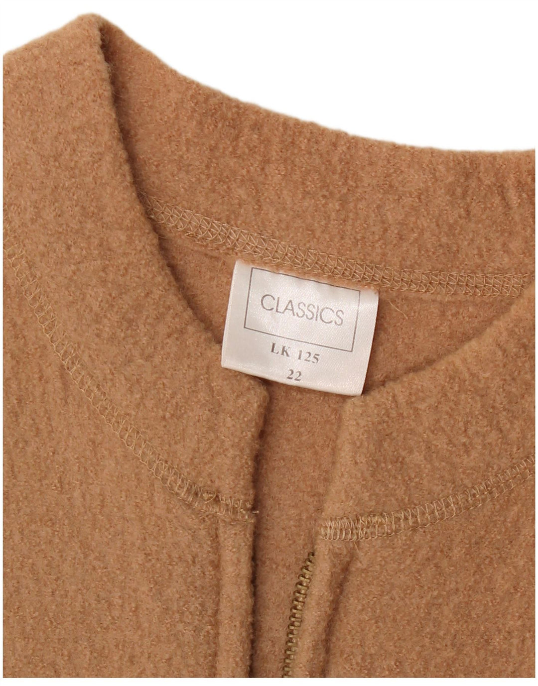 Płaszcz damski w stylu vintage UK 22 3XL Beżowa wełna w kwiaty