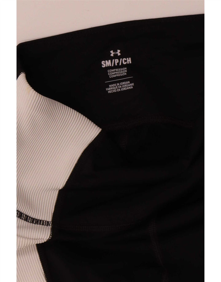 Legginsy damskie Under Armour UK 8, małe, czarne, poliestrowe z blokami kolorów