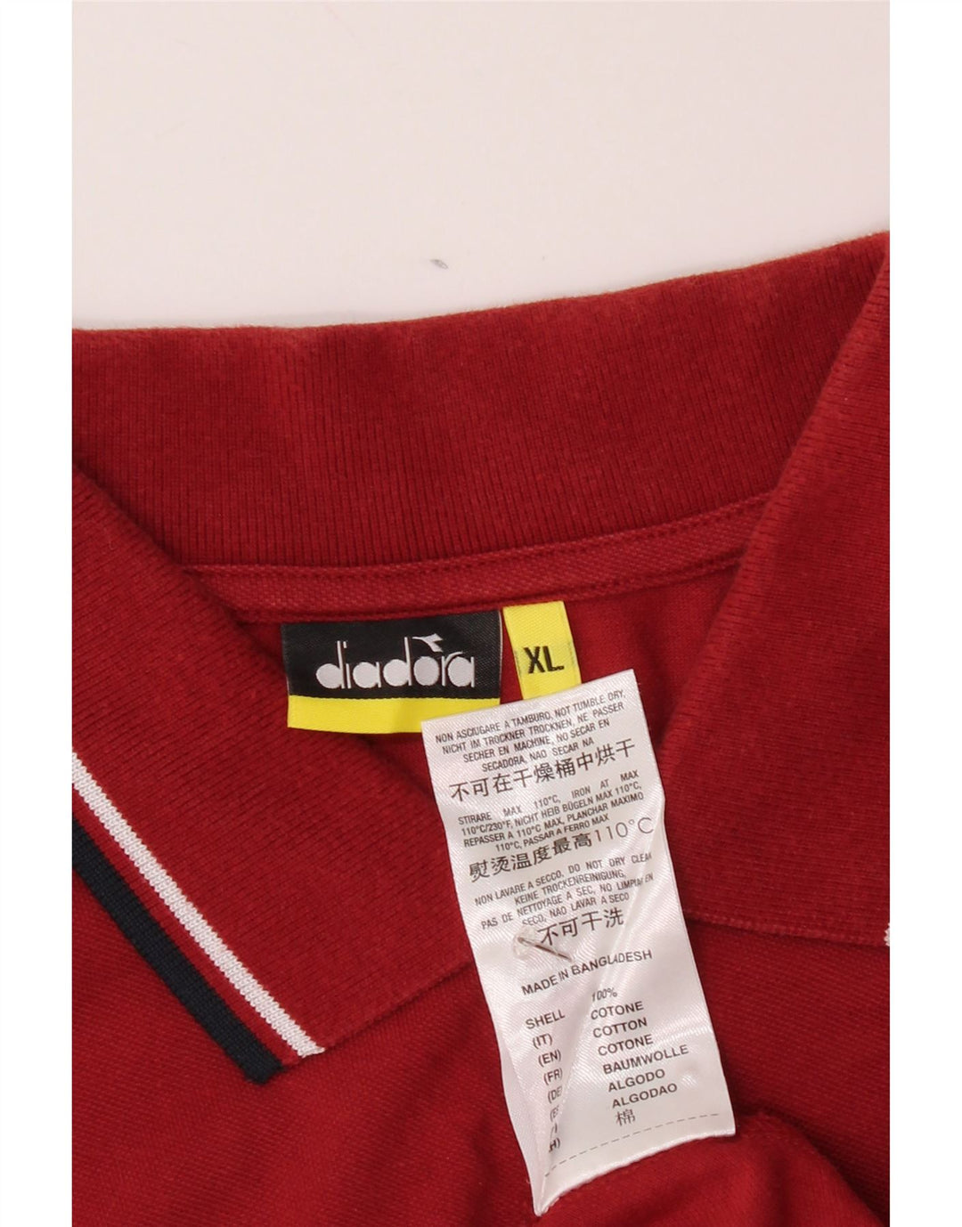 Męska koszulka polo XL DIADORA XL, czerwona, bawełniana