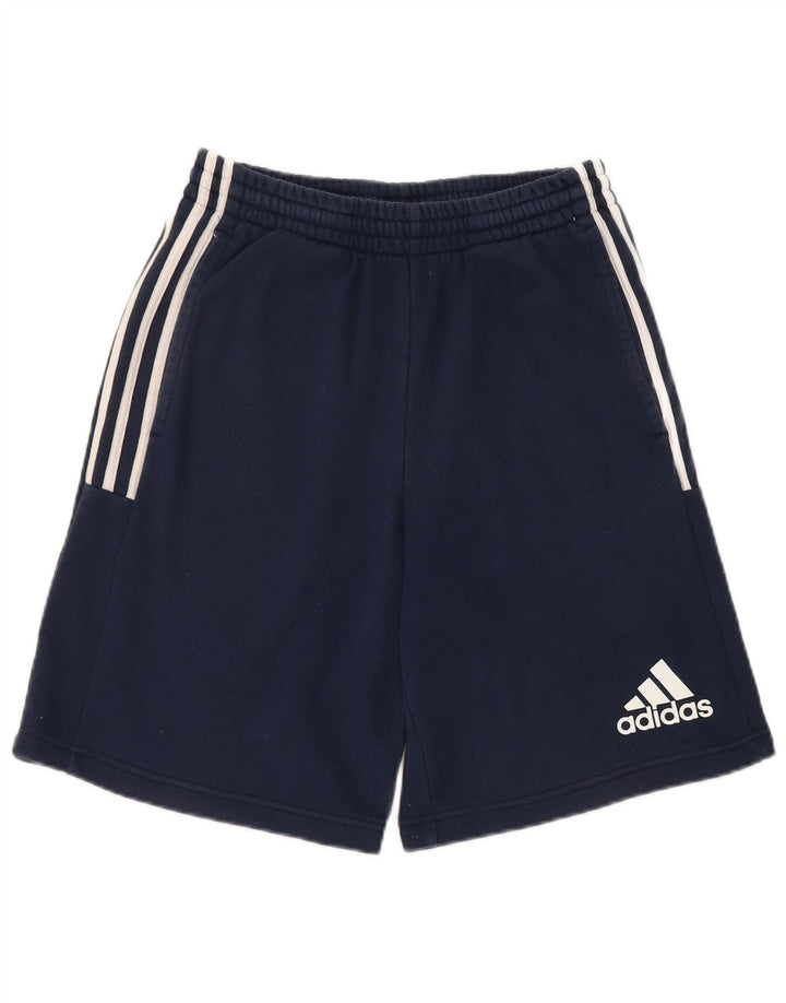 Męskie spodenki sportowe Adidas, małe, granatowe, bawełniane