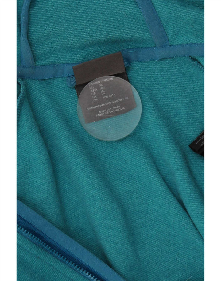 Damska kurtka dresowa z kapturem Jack Wolfskin UK 18 XL, niebieska, poliestrowa