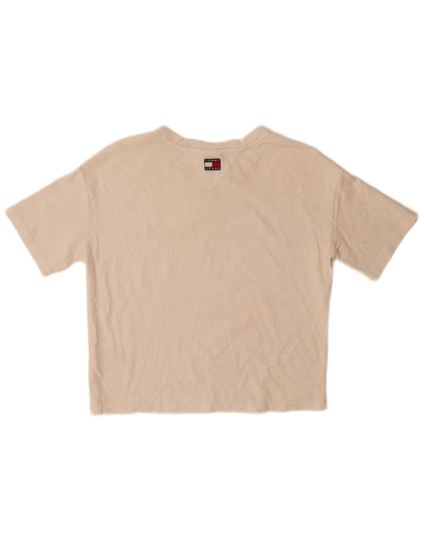 Męska koszulka oversize Tommy Hilfiger z grafiką Top XS, biała bawełna