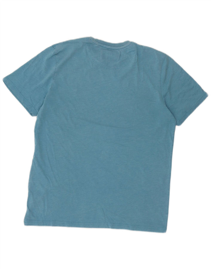T-shirt męski Lyle & Scott, bawełniany, średni niebieski w cętki