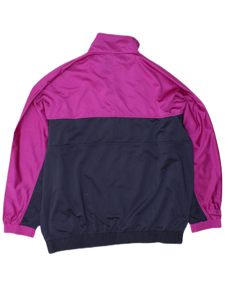 BRUGI Męska kurtka dresowa XL, granatowa, poliester z blokami kolorów