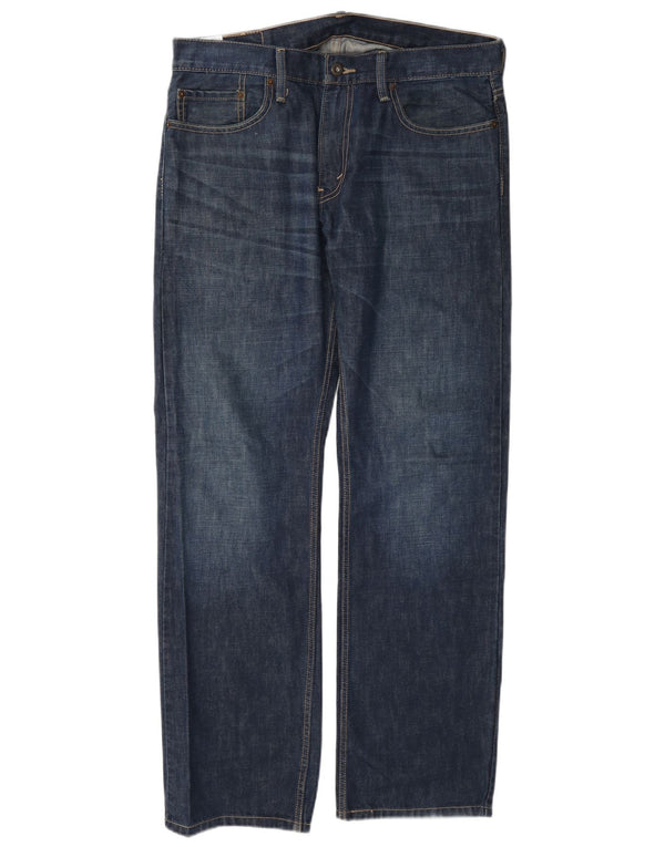 Męskie dżinsy Levi's 514 Straight W34 L32 Granatowa bawełna