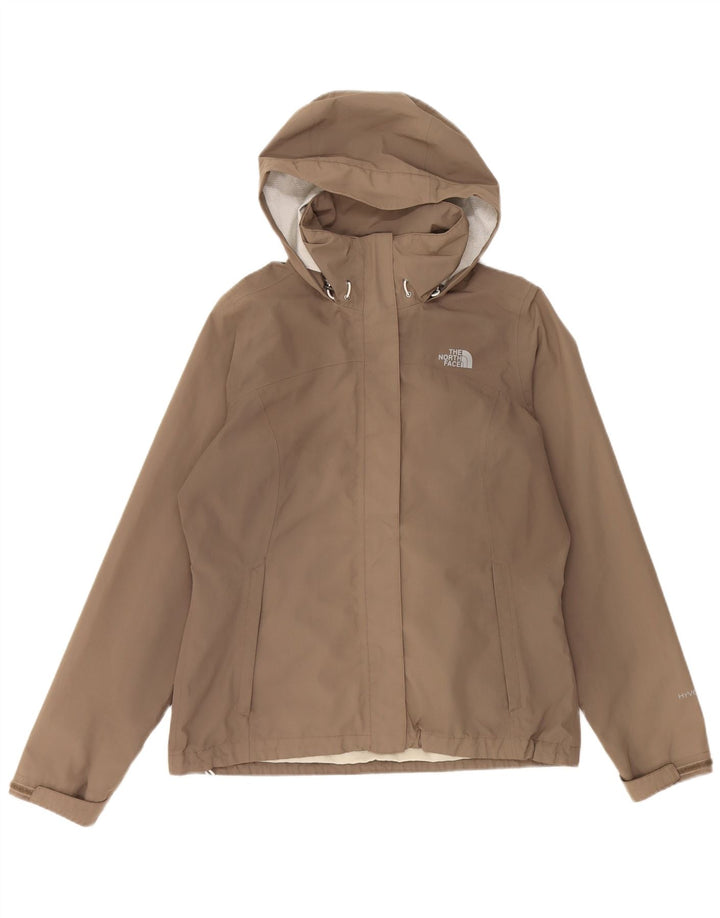 Damska kurtka przeciwdeszczowa z kapturem The North Face Hyvent UK 14 w kolorze średniego beżu