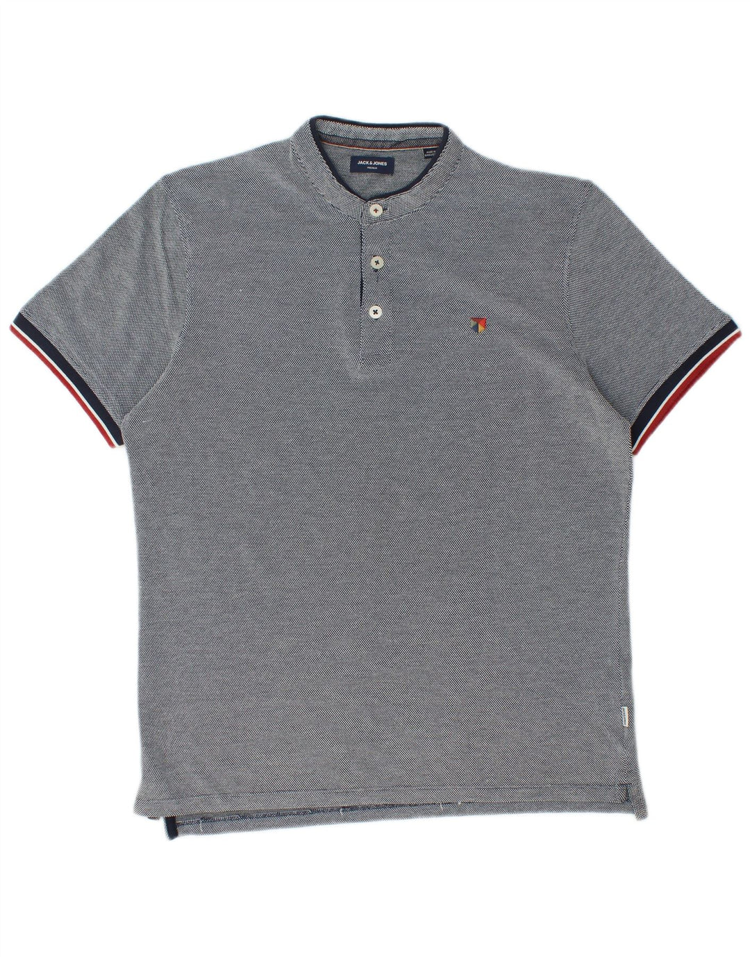 Męska koszulka polo Jack & Jones, duża, granatowa, bawełniana