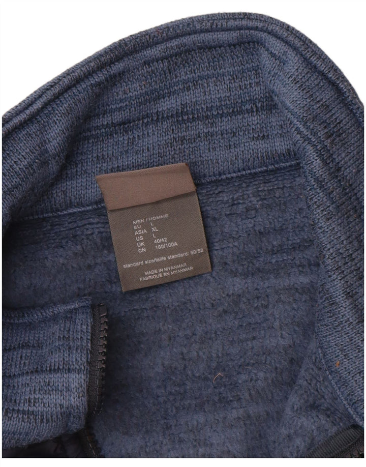 Męska kurtka dresowa JACK WOLFSKIN UK 40/42, duża niebieska, z blokami kolorów