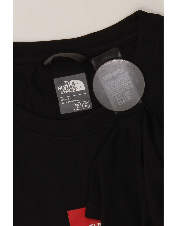 Męski T-shirt z grafiką The North Face, mały, czarny, poliestrowy