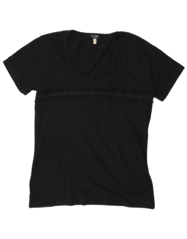 T-shirt damski Armani Jeans Top EU 46 XL czarny