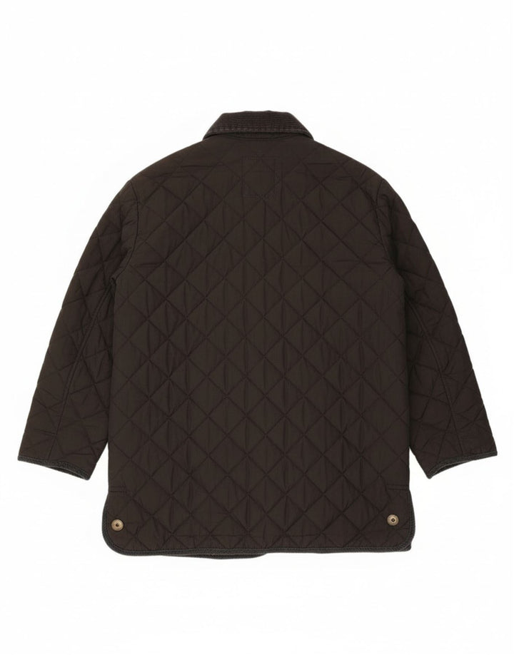 Vintage damska pikowana kurtka IT 48 XL, czarna bawełna