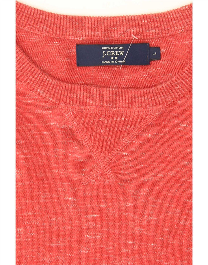 Męski sweter J. Crew, duży, czerwony, nakrapiany, z bawełny