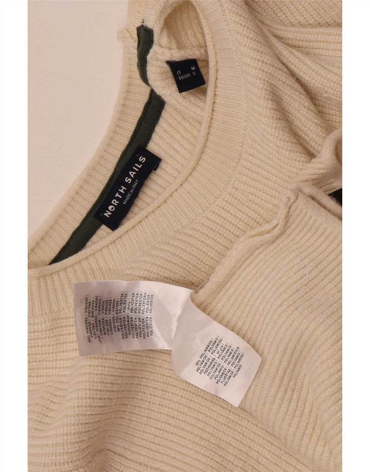 Damski sweter z okrągłym dekoltem North Sails UK 10 Small Beżowa Wiskoza