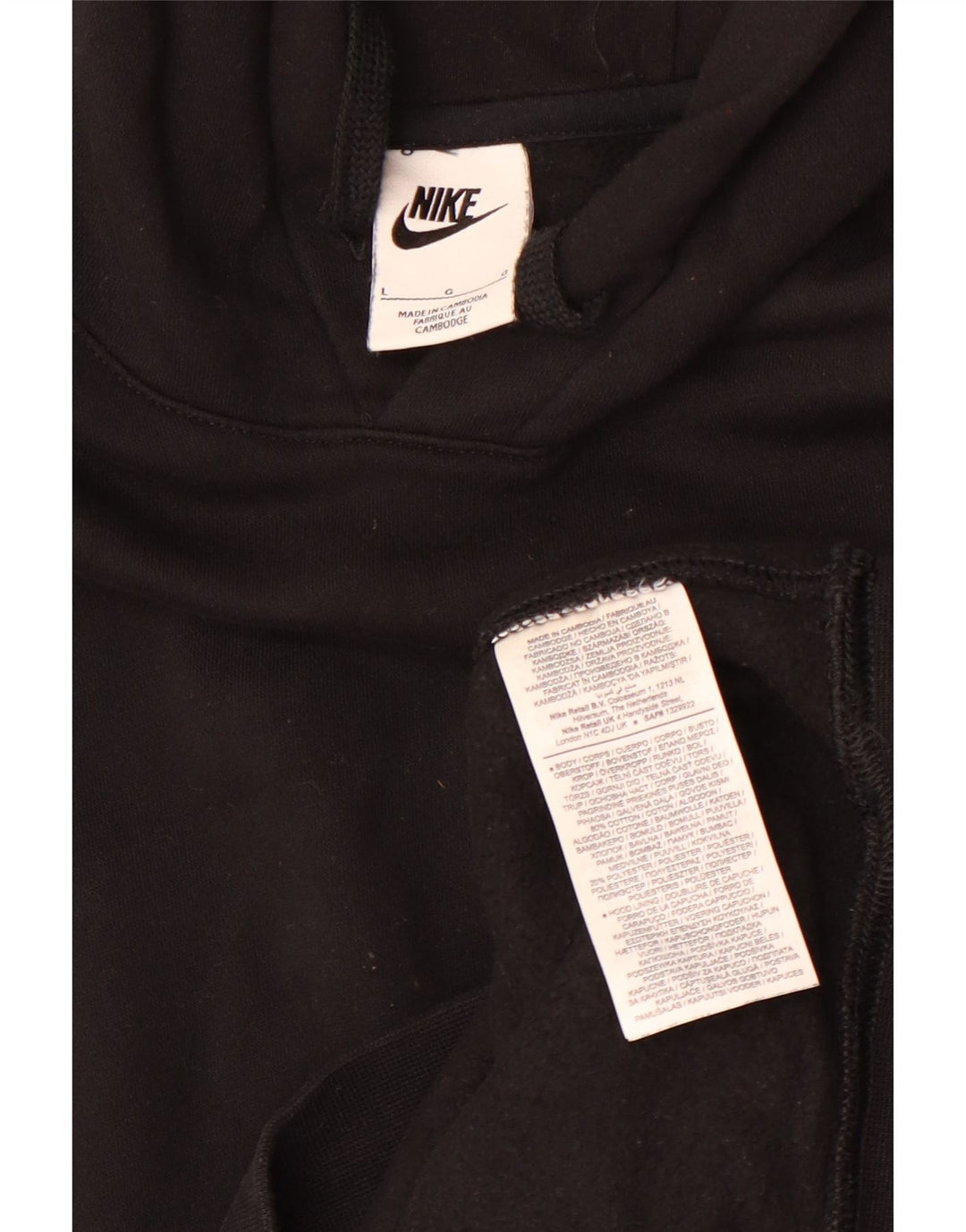 Męski sweter z kapturem Nike, duży, czarny, bawełniany