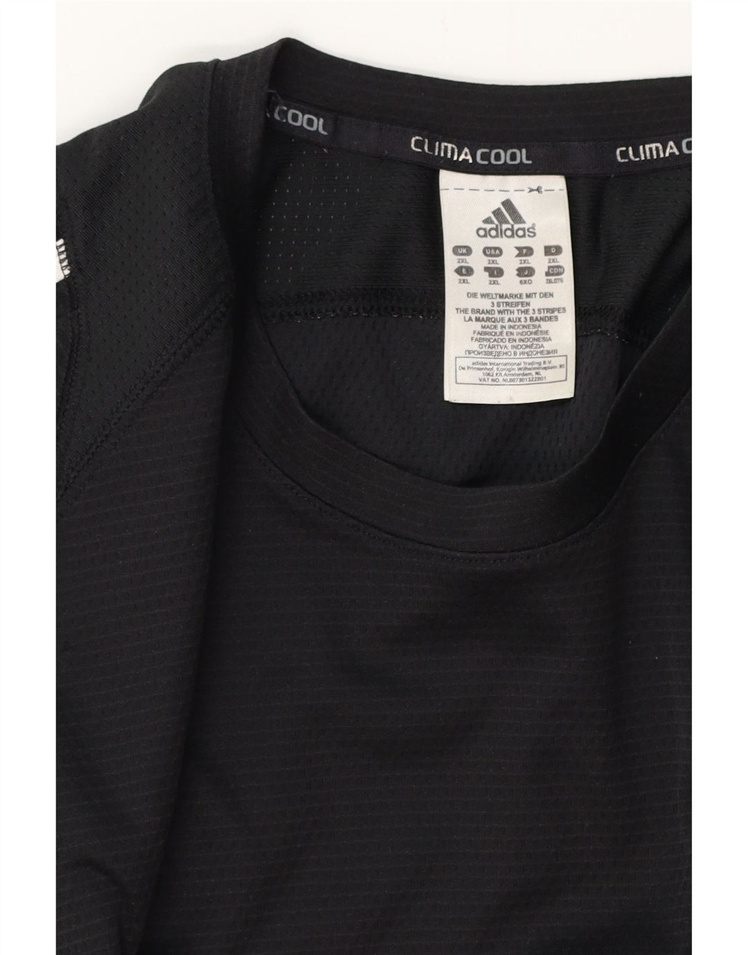 ADIDAS Mens Climacool T-Shirt Top 2XL Black Colourblock Polyester Vintage Adidas and Second-Hand Adidas from Messina Hembry 