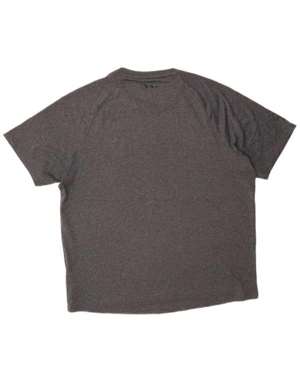 Męski T-shirt Under Armour, duży, szary, poliestrowy
