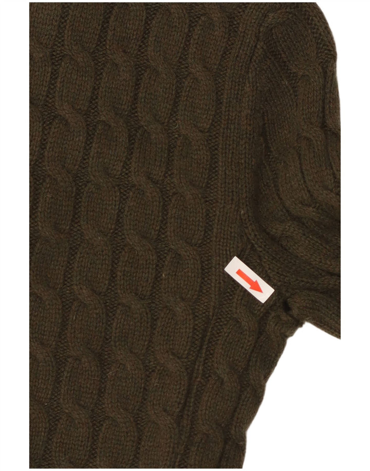 Sweter damski Massimo Dutti, kardigan UK 8, mała wełna w kolorze khaki