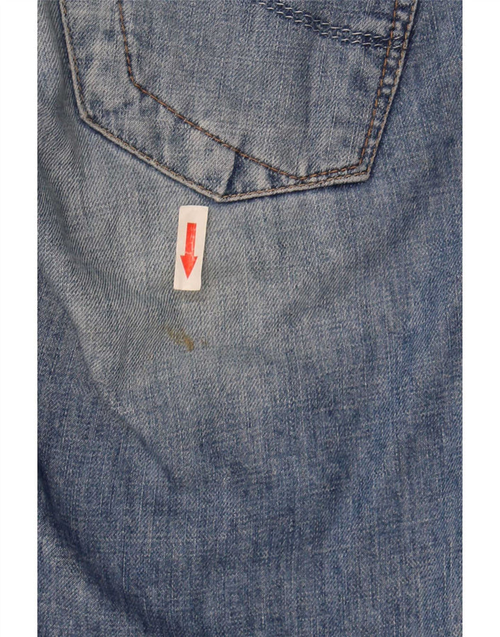 Damskie spodenki jeansowe Lee Chazey Cargo W27 Małe, niebieskie, bawełniane