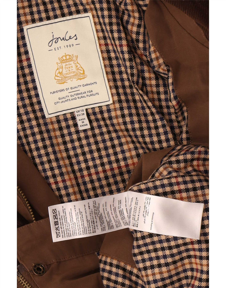 Damska kurtka oversize Joules UK 10 w małych brązowych blokach kolorów