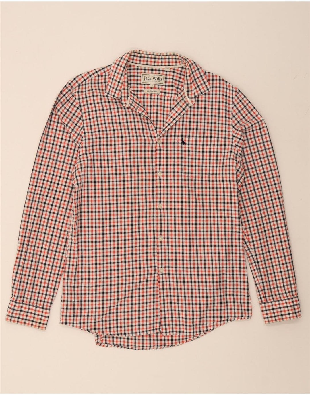 JACK WILLS Mens Classic Fit Shirt Large Multicoloured Gingham Cotton Vintage Jack Wills and Second-Hand Jack Wills from Messina Hembry 