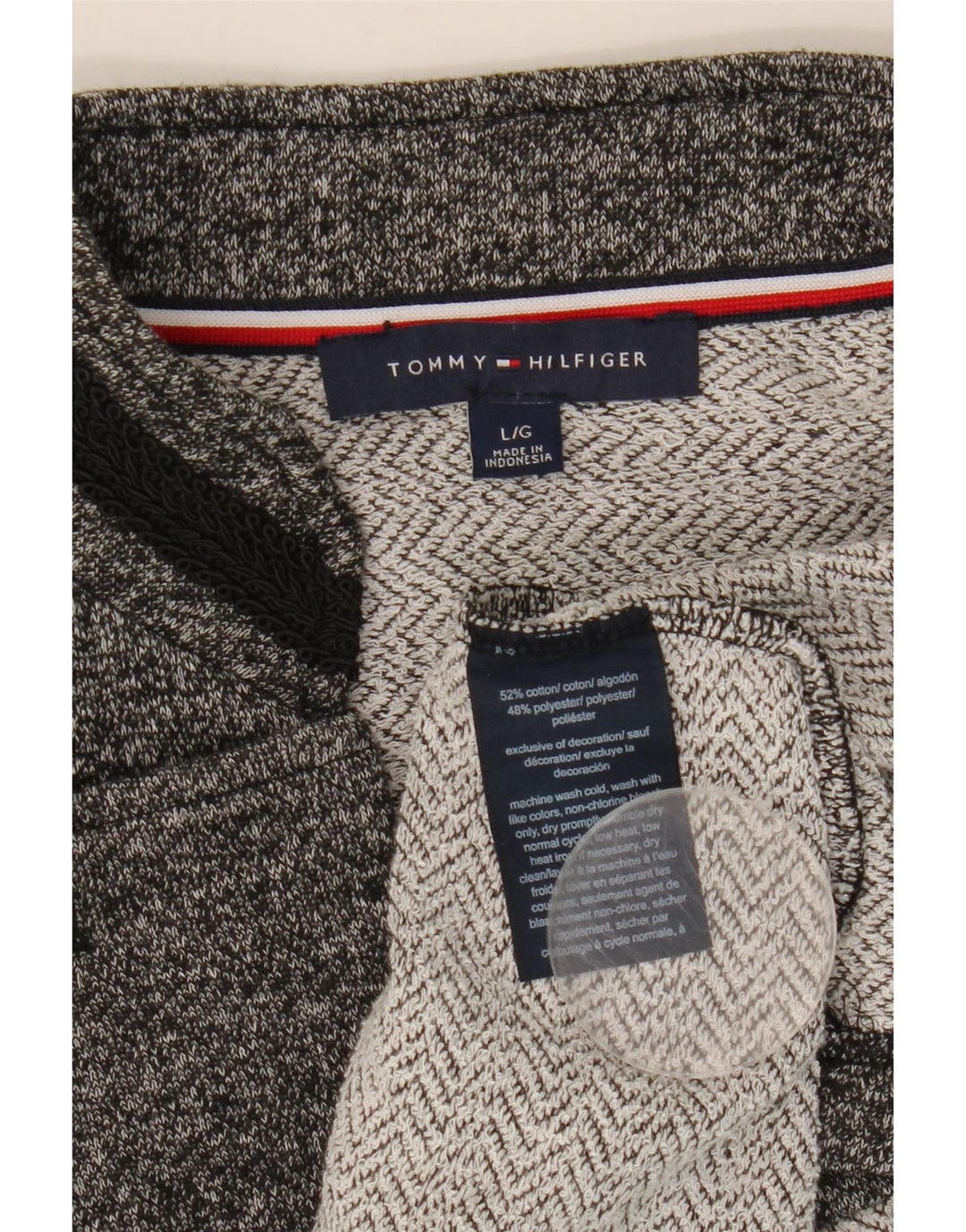 Damska marynarka Tommy Hilfiger UK 14, duża, szara, nakrapiana bawełna