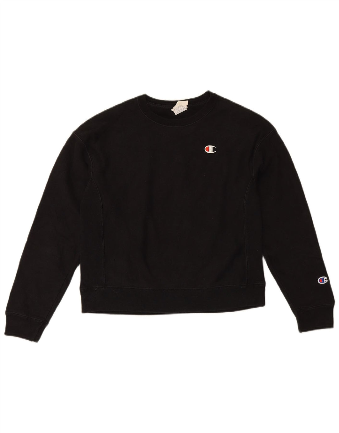 Damska bluza Champion Reverse Weave Sweatshirt UK 10, mała, czarna bawełna