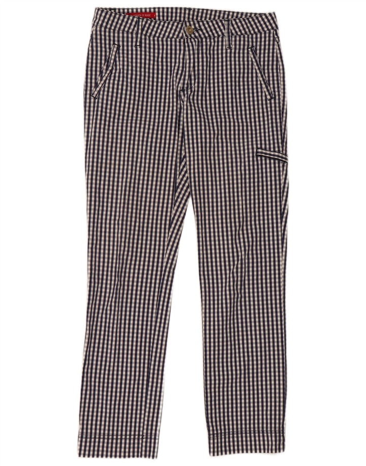 Spodnie Chino Armata Di Mare Damskie IT 42 Medium W30 L27 Granatowe W kratkę