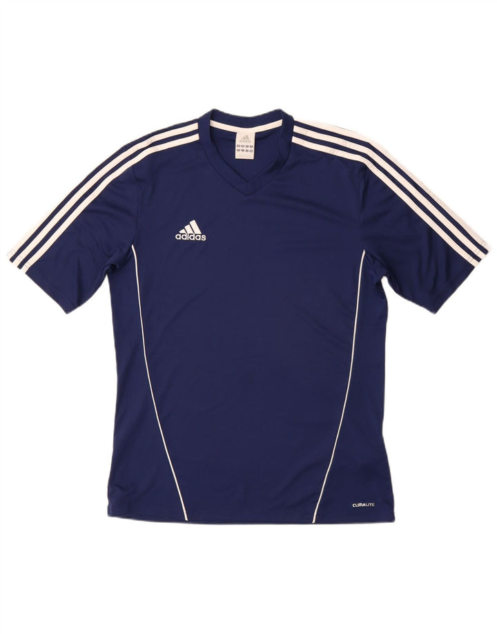 Męska koszulka ADIDAS Climalite Top, średni granatowy poliester