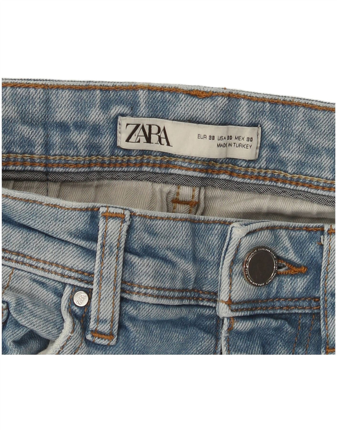 Męskie jeansy obcisłe Zara EU 38 Small W30 L31 Niebieskie