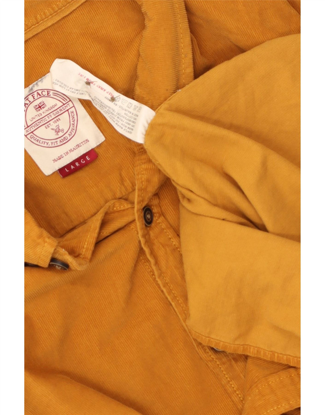 Męska koszula sztruksowa Fat Face, duża, beżowa, bawełniana