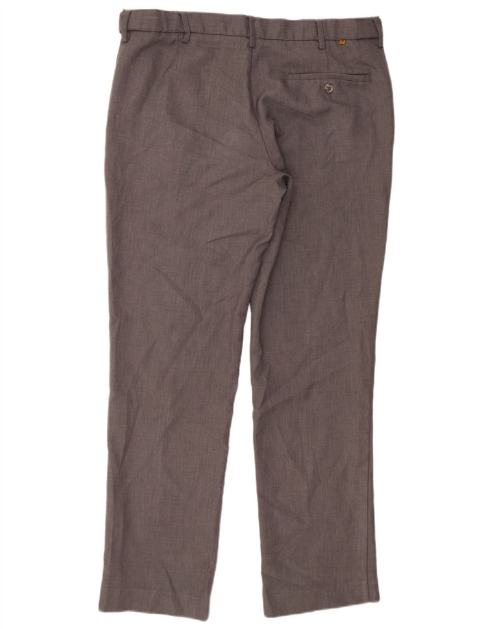 Męskie proste spodnie chino Farah W36 L31 Szary poliester