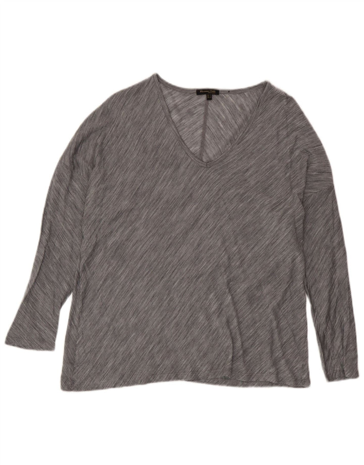 Damski top oversize Massimo Dutti z rękawem 3/4 UK 10 w małe szare paski