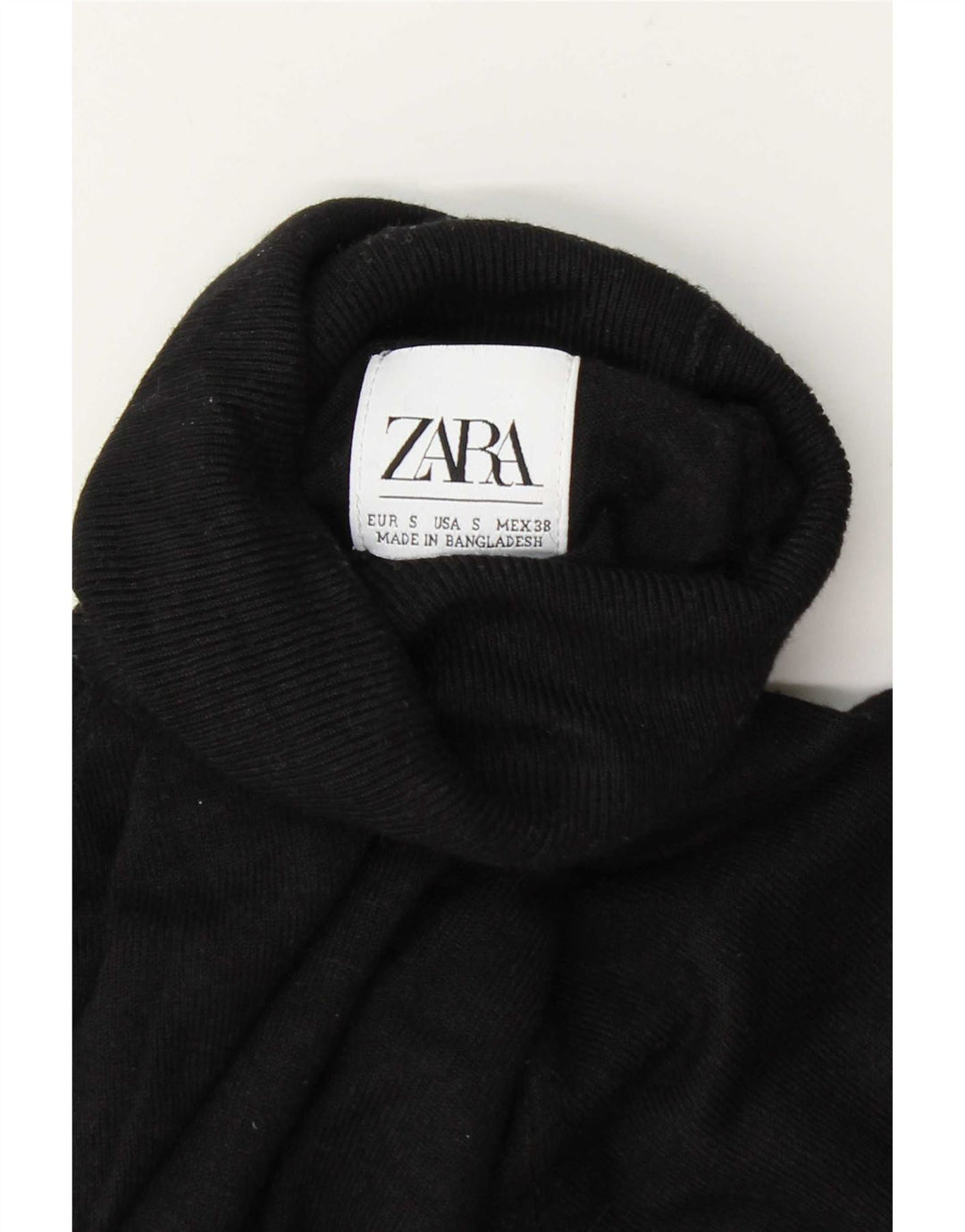 Sweter damski Zara z golfem UK 10, mały, czarny