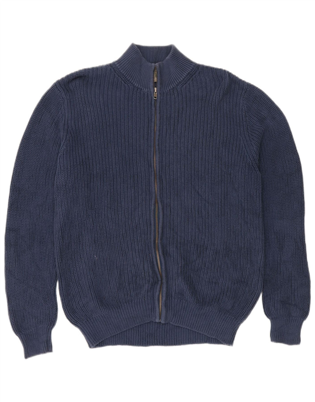 L.L.Bean Męski sweter rozpinany na zamek, duży, granatowy, bawełniany