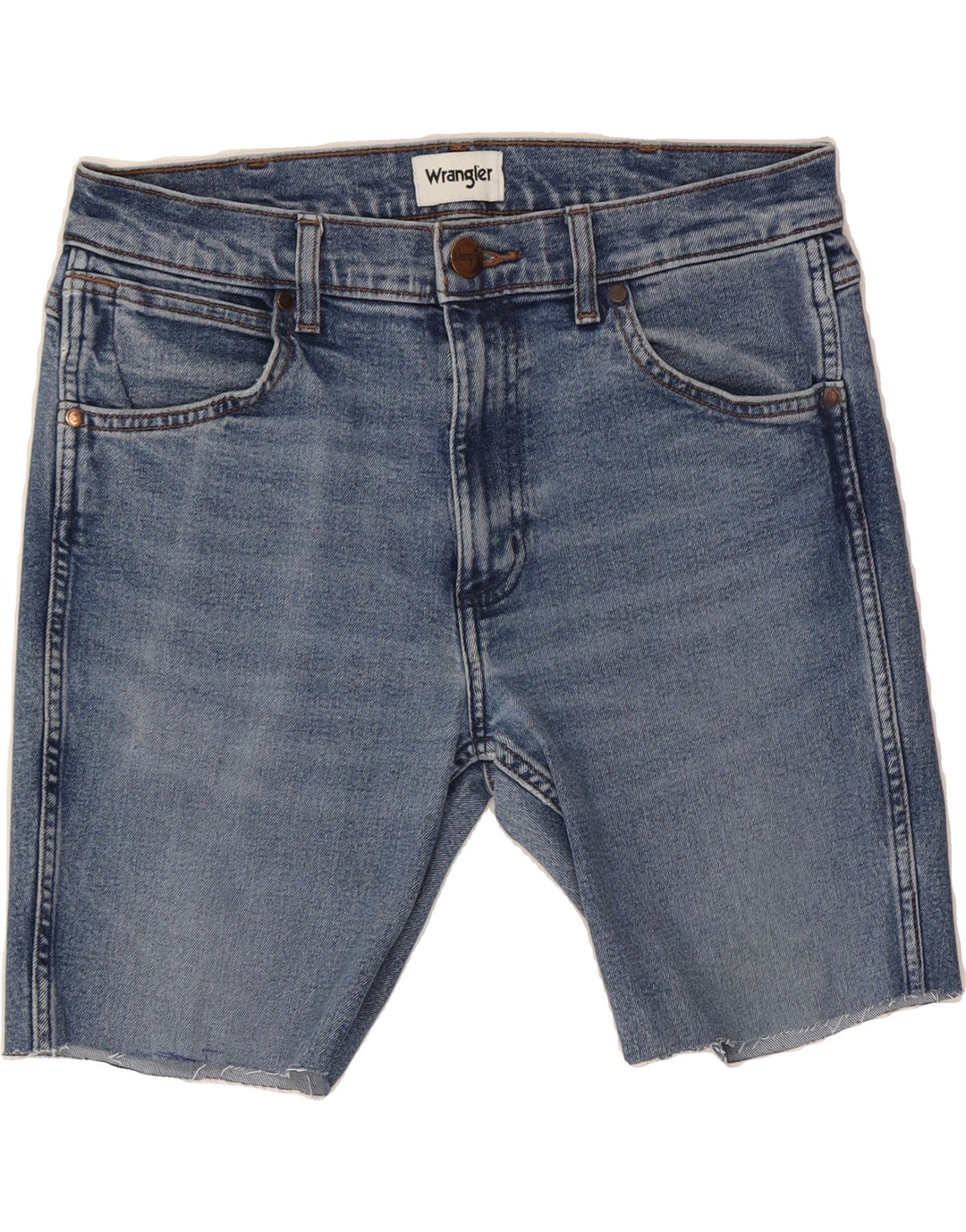 WRANGLER Mens Denim Shorts W32 Medium  Blue Vintage Wrangler and Second-Hand Wrangler from Messina Hembry 