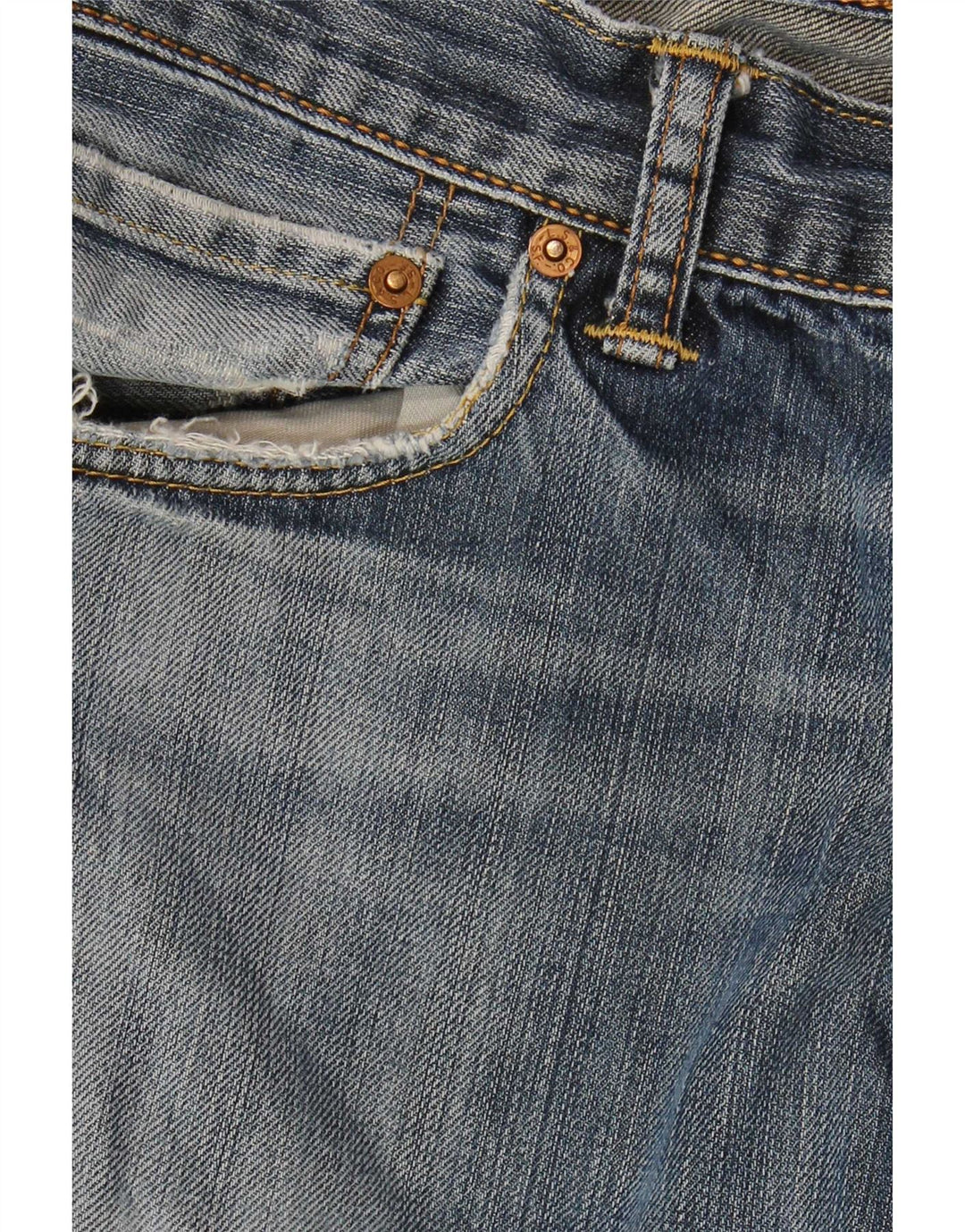 Męskie jeansy Levi's 501 w trudnej sytuacji W33 L36 Niebieska bawełna